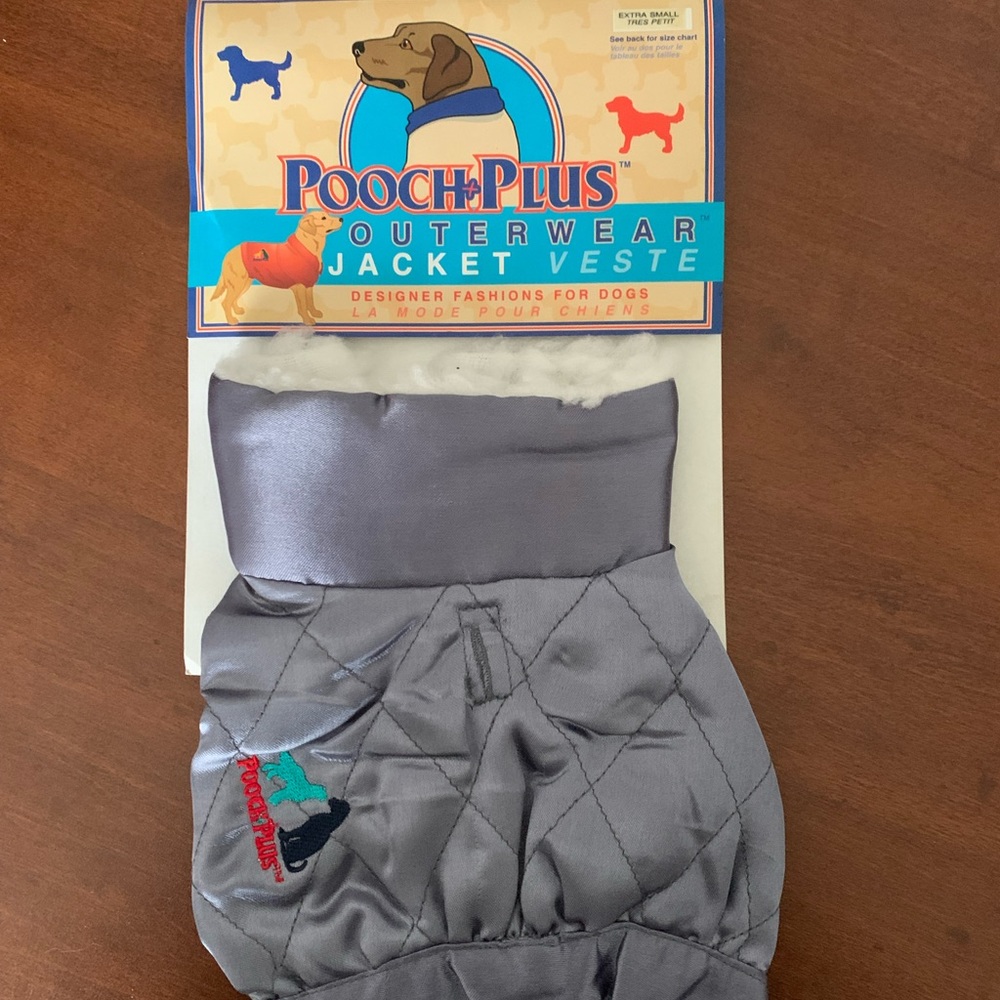 Pooch Plus Silver Extra Small Dog Jacket